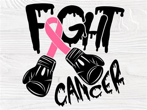 Fight Cancer Svg Breast Cancer Svg Ribbon Svg Etsy Uk