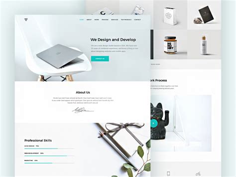 Piroll Minimal Free Portfolio Website Template Freebies Fribly