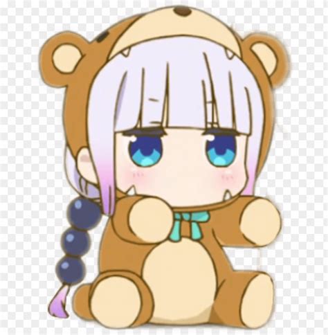 Free Download Hd Png Kanna Sticker Anime Loli Bear Png Transparent