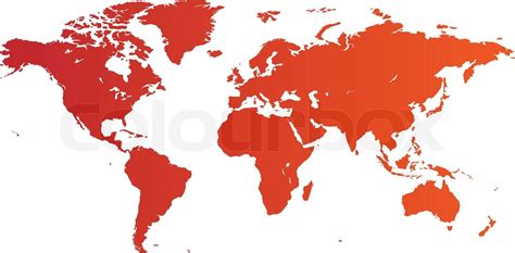 Red World Map Stock Vector Colourbox