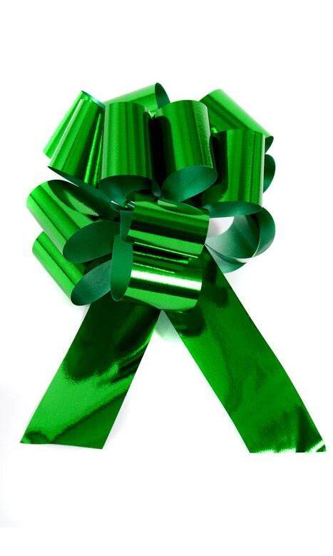 Metallic Perfect Bow Pull Ribbon Pkg10 Emerald Green