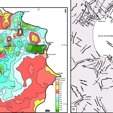 A Isopach Map Of The Plio Quaternary Sequences Of Eastern Tunisia