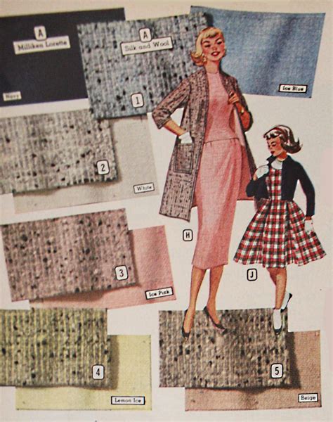 1950s Fabrics And Colors In Fashion