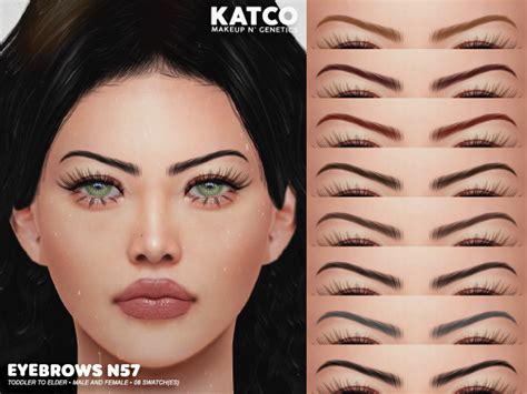 Katco Eyebrows N57 The Sims 4 Download Simsdomination 90s