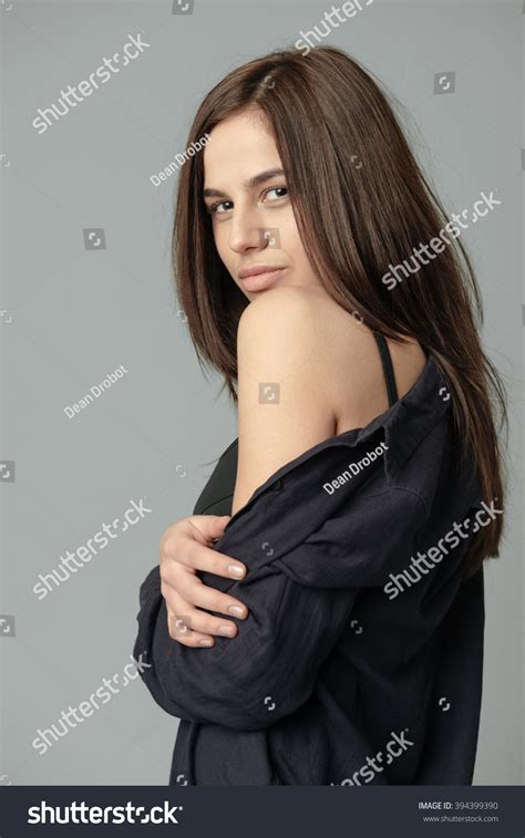 Sexy Woman Posing Naked Shoulder On Stock Photo Shutterstock