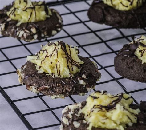 German Chocolate Thumbprint Cookies Recipe Sweet
