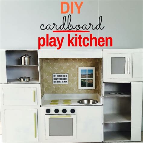 Diy Cardboard Kitchen Diy Play Kitchen Cardboard Kitchen Play Kitchen