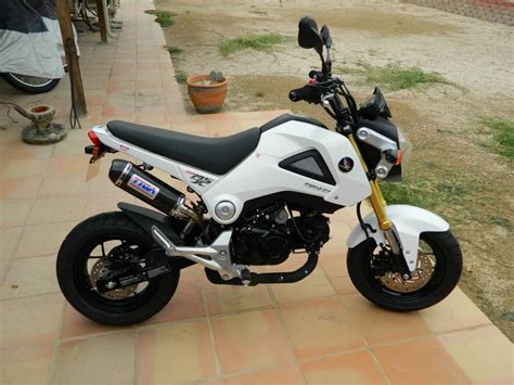 This means that tackling obstacles, such as deep ruts and fallen trees, require a little. Honda Grom in white with TYGA exhaust, tail tidy also ...