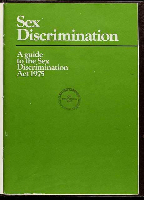 Sex Discrimination Act 1975 Womens Legal Landmarks