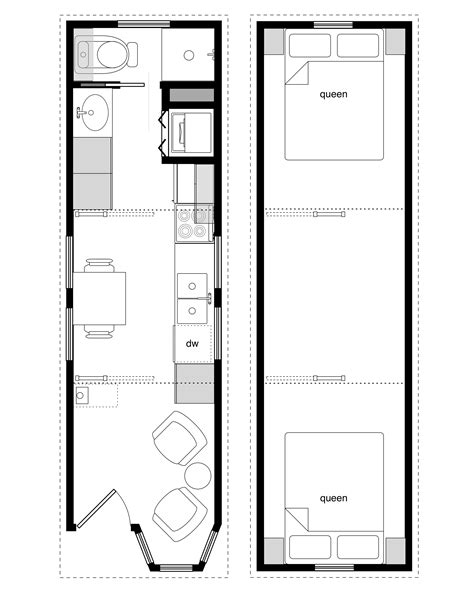 8x28 Coastal Cottage 3 Tiny House Floor Plans Tiny House Layout