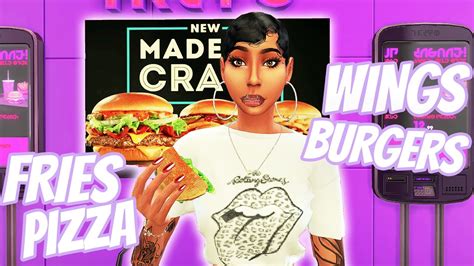 🍟sims 4 Edible Fast Food Mod Review Youtube
