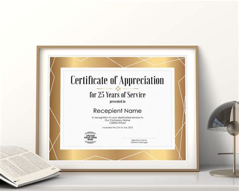 Certificate Of Years Of Service Template Scouting Years Of Service