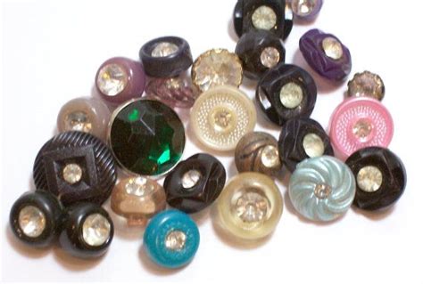 Rhinestone Buttons Vintage Rhinestone Buttons X 50 Pieces Etsy