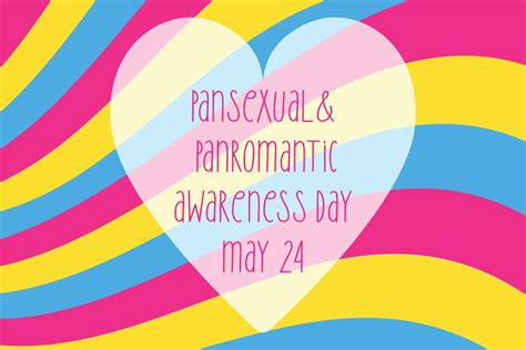 Pansexual Panromantic Awareness Day On 24 May Horizontal Vector Banner Design With Pansexual