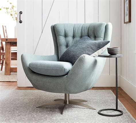 Get the best deals on leather swivel chairs. Wells Tufted Upholstered Swivel Armchair - Washed Teal ...
