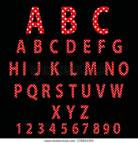 Vector Polka Dot Alphabet Red Alphabet Stock Vector Royalty Free