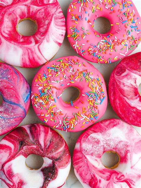 Set Of Pink Donuts By Stocksy Contributor Sergey Melnikov Stocksy