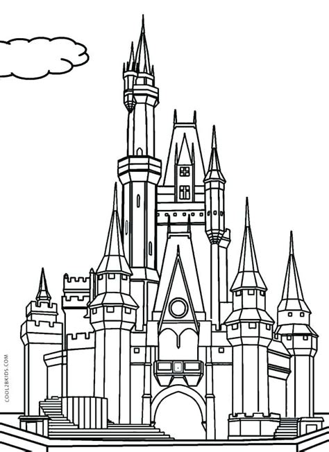 Disneyland Castle Coloring Pages At Free Printable