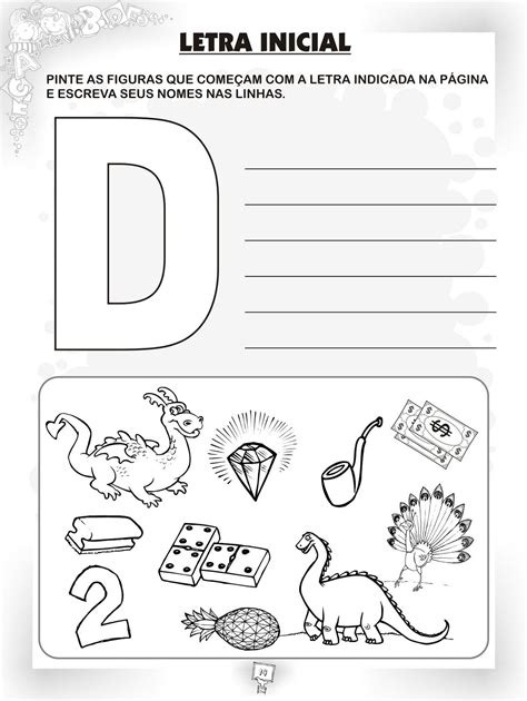 50 Atividades Com A Letra D Para Imprimir Alfabetização 1º Ano
