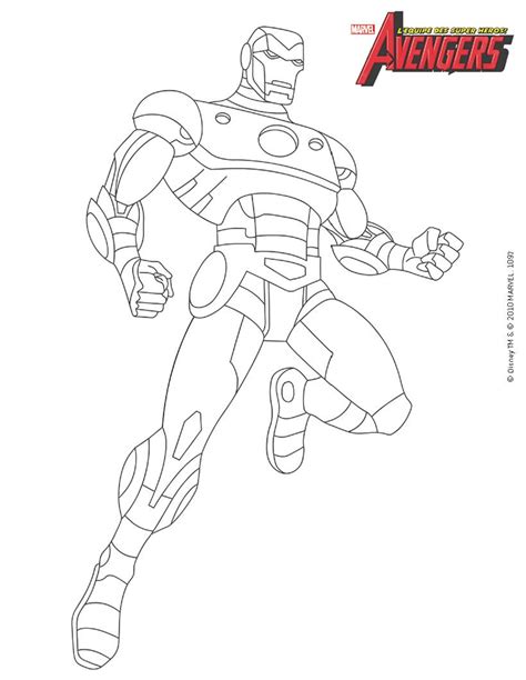 Coloriage Avengers Iron Man Dans Les Avengers Coloriage Super Héros