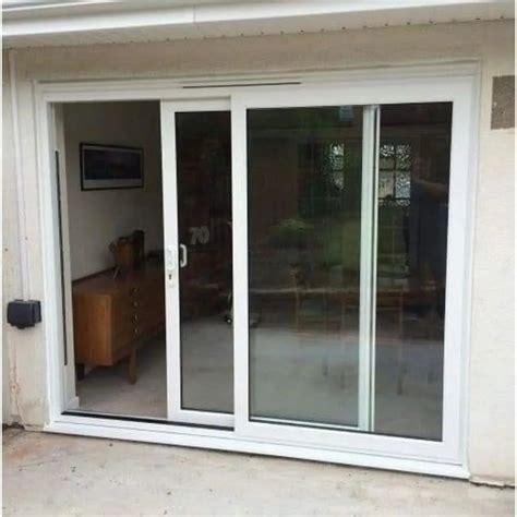 Upvc 3 Track Sliding Glass Door For Home Exterior At Rs 350sq Ft In