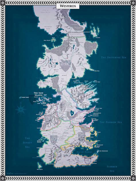 No Spoilers Map Of Westeros From Cyowari
