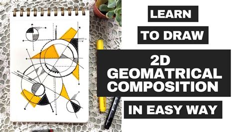 How To Draw A 2d Geometrical Composition Using Geometric Shapes Easy