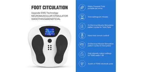 Infrared Ems Foot Massager Acupuncture Electric Tens Unit Massager With Electrode Pads Electric