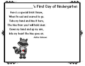 The Kissing Hand Handprint Page By Kindertails Tpt