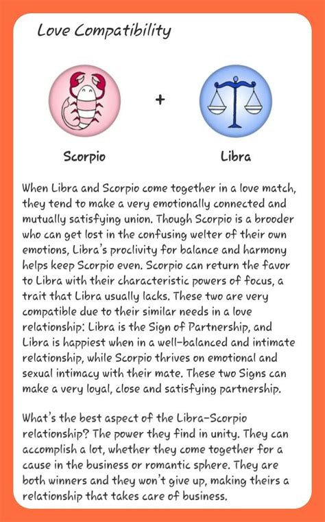 We also go over how pisces interact in romantic, platonic, and work relationships and give advice for pisces the 6 best and worst pisces characteristics. Libra and scorpio compatability. Libra and scorpio ...