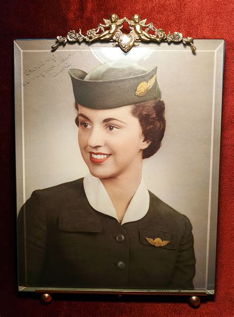 Great Early 1950s Capital Airlines Stewardess Hand Colored Portrait