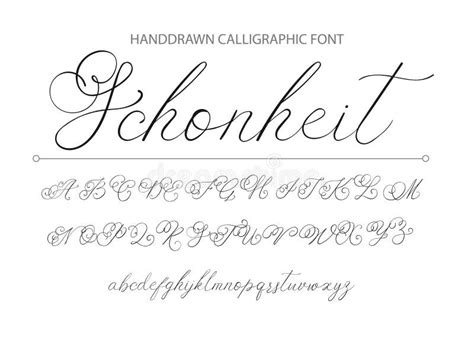 Modern Calligraphic Font Brush Painted Letters Stock Vector