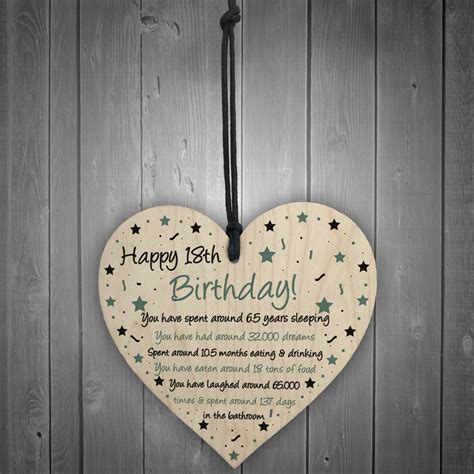 Maybe you would like to learn more about one of these? Funny 18th Birthday Gift For Daughter Son Wood Heart 18th Card