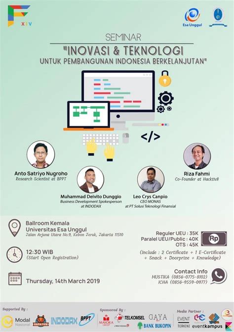 Poster Seminar INOVASI TEKNOLOGI UNTUK PEMBANGUNAN INDONESIA
