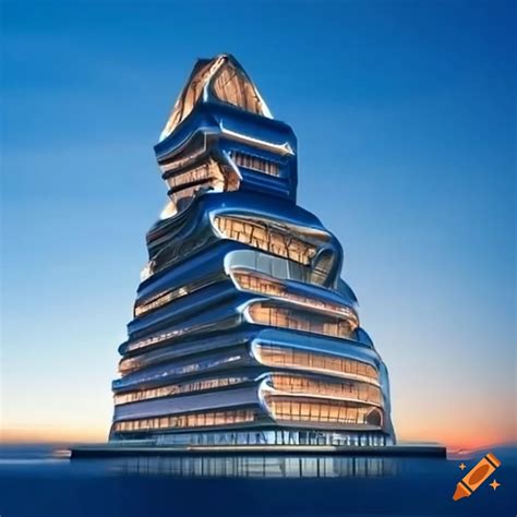 Realistic Futuristic Building