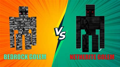 Bedrock Golem Vs Netherite Golem Fight In Minecraftminecraft Hindi