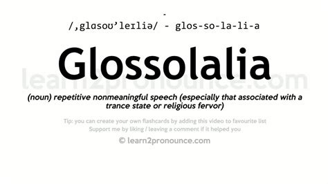 Pronunciation Of Glossolalia Definition Of Glossolalia Youtube