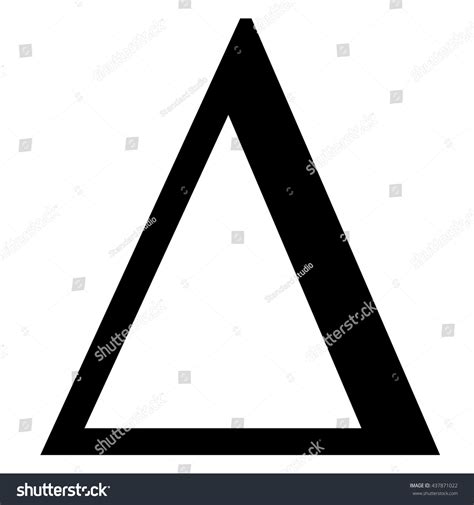 Delta Greek Letter Icon Delta Symbol Stock Vector Royalty Free