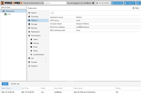 Howto Installing Hassio In Docker On A Proxmox Nuc Server Hass Io