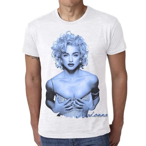 Summer Style T Shirt Short Men Madonna H Blue Men S T Shirt Celebrity Star One In The City O