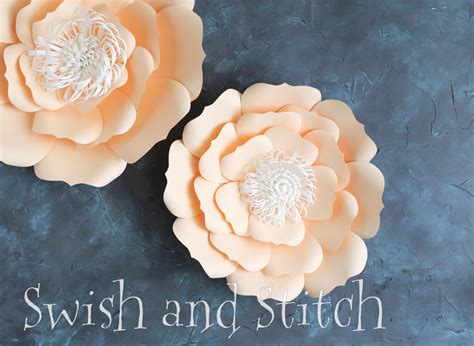 Diy Jumbo Paper Flowers With Cut Files Lisianthus Swish And Stitch