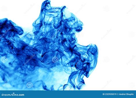 Blue Smoke On A White Background Stock Image Image Of Background