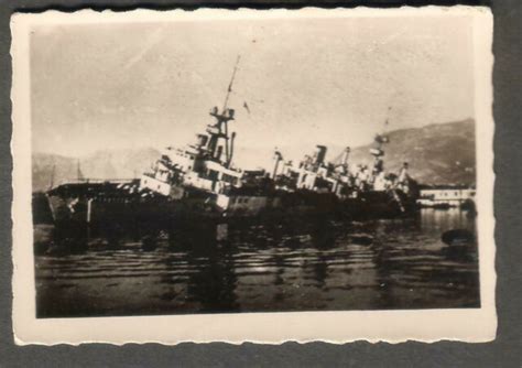 Vichy France Wwii Photo Scuttled French Navy Cruiser Foch In Toulon