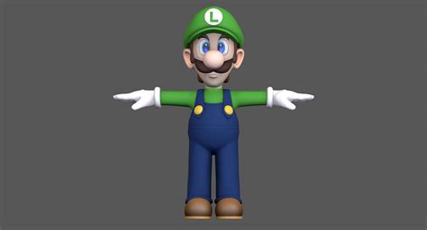 Luigi Super Mario Character 3d Model Turbosquid 1404239