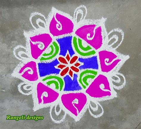 Dots Rangoli Easy Rangoli Designs Easy Muggulu Designs Kolam With Dots