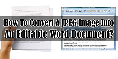How To Convert A Jpeg Image Into An Editable Word Document Exeideas