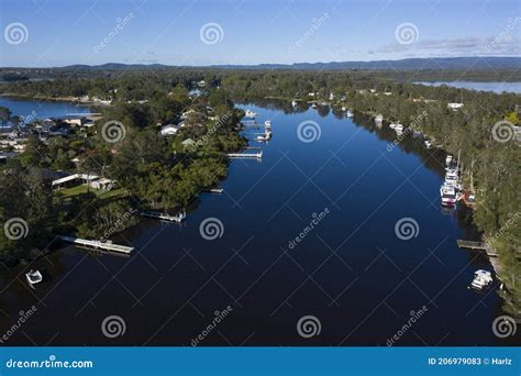 Waterfront Houses At Lake Macquarie Australia Stock Image Image Of