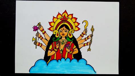 Durga Ji Drawing Maa Durga Drawing Easy How To Draw Maa Durga