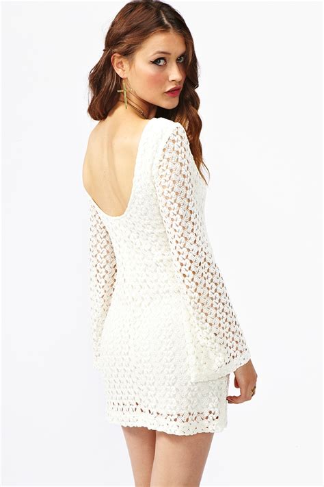 Nasty Gal Jane Crochet Dress in White - Lyst