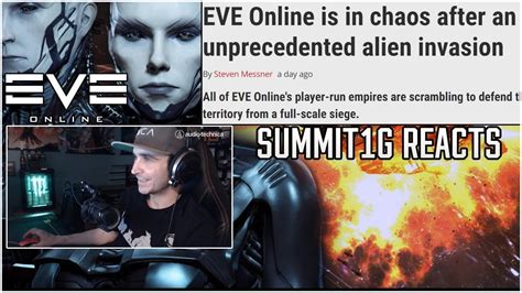 Summit1g Reacts To Eve Online Alien Invasion Chaos Youtube